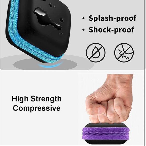 5for$10 Black Earbud Carrying Case Mini Tech Hard case Pouch Tech Accessories - Picture 6 of 8